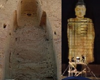 Bamiyan Buddha before and after