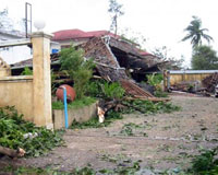 One of many homes that were destroyed in the city of Rangoon, Burma following Cyclone Nargis May 5, 2008. Photo: US State Department