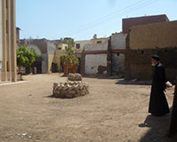 Church courtyard where 100 Muslims assembled