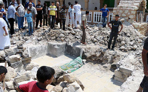 Destruction of shrine of Zuhayr Ibn Qais Al-Balawi