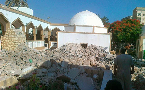 Destruction of shrine of Zuhayr Ibn Qais Al-Balawi