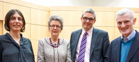 From left: Dr Gladys Ganiel, Dr Jenny Taylor, Will Leitch and Dr Noel McCune