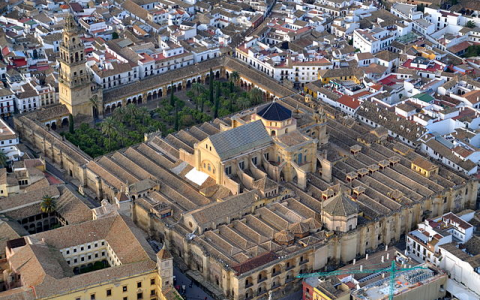 Mezquita and Cathedral of Cordoba from the air. Photo: Toni Castillo Quero
