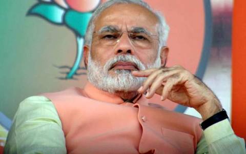 Modi swept to power as head of the Hindu nationalist Bharatiya Janata Party (BJP) in a landslide victory in May 2014, demolishing the nominally secular Congress Party. Photo: Press Trust of India