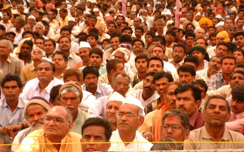 Men participants of an RSS rally in Gujarat state. Photo: Vishal Arora Men participants of an RSS rally in Gujarat state. Photo: Vishal Arora