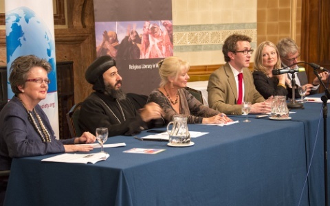 From right:  Tom Holland, Nina Shea, Douglas Murray (Henry Jackson Society), Betsy Hiel, His Grace Bishop Angaelos and Jenny Taylor From right:  Tom Holland, Nina Shea, Douglas Murray (Henry Jackson Society), Betsy Hiel, His Grace Bishop Angaelos and Jenny Taylor