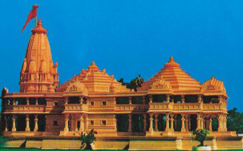 Proposed model for the Ram Janma Bhoomi temple. Photo: ayodhyafacts.org