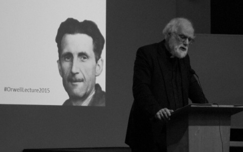 ‘Understand your enemy’: Dr Williams giving the Orwell Lecture. Photo: Charlotte Whistlecroft