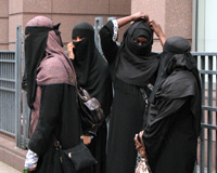 Women outside Conway Hall in London this week